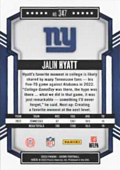 2023 Score - Stars #347 Jalin Hyatt Back