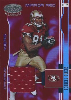 2003 Leaf Certified Materials - Mirror Red #112 Terrell Owens Front