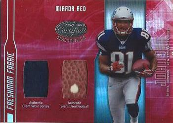 2003 Leaf Certified Materials - Mirror Red #FF-171 Bethel Johnson Front