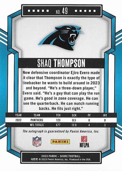 2023 Score - Signatures #49 Shaq Thompson Back