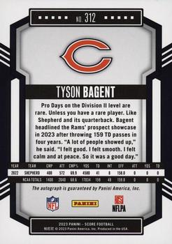 2023 Score - Signatures #312 Tyson Bagent Back