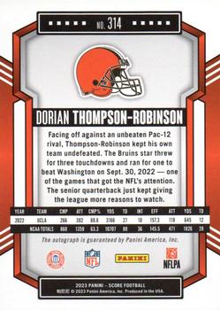 2023 Score - Signatures #314 Dorian Thompson-Robinson Back