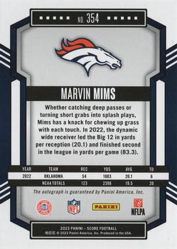 2023 Score - Signatures #354 Marvin Mims Back