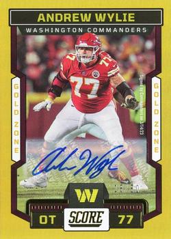2023 Score - Signatures Gold Zone #300 Andrew Wylie Front