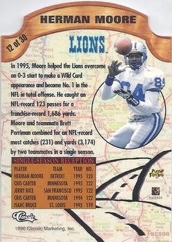 1996 Pro Line DC III - Road to the Super Bowl #12 Herman Moore Back