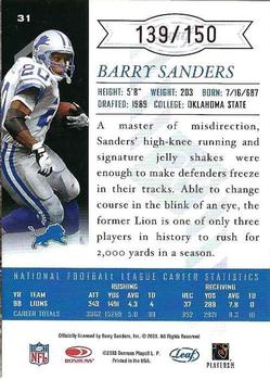 2003 Leaf Limited - Bronze Spotlight #31 Barry Sanders Back