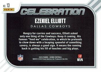 2023 Score - Celebration Red #13 Ezekiel Elliott Back