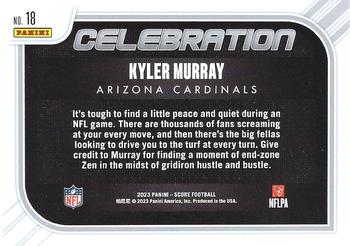2023 Score - Celebration Red #18 Kyler Murray Back