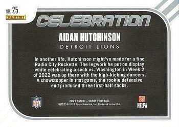 2023 Score - Celebration Red #25 Aidan Hutchinson Back