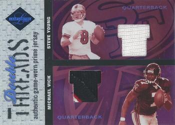 2003 Leaf Limited - Double Threads Prime #DT-42 Steve Young / Michael Vick Front