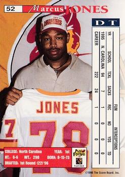 1996 Pro Line II Intense #52 Marcus Jones Back