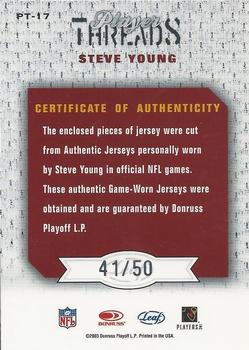 2003 Leaf Limited - Player Threads #PT-17 Steve Young Back