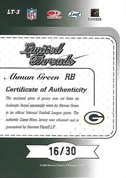 2003 Leaf Limited - Threads Jersey Numbers #LT-3 Ahman Green Back