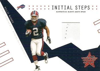 2003 Leaf Rookies & Stars - Initial Steps Shoe #IS-10 Willis McGahee Front