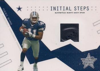 2003 Leaf Rookies & Stars - Initial Steps Shoe #IS-29 Terence Newman Front