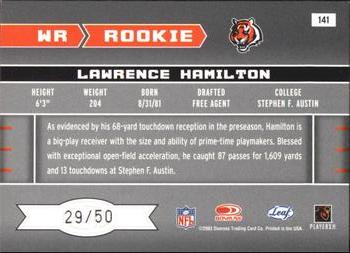 2003 Leaf Rookies & Stars - Longevity #141 Lawrence Hamilton Back