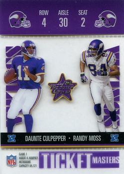 2003 Leaf Rookies & Stars - Ticket Masters #TM-4 Randy Moss / Daunte Culpepper Front