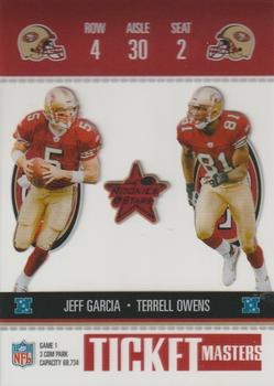 2003 Leaf Rookies & Stars - Ticket Masters #TM-6 Jeff Garcia / Terrell Owens Front