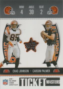 2003 Leaf Rookies & Stars - Ticket Masters #TM-13 Chad Johnson / Carson Palmer Front