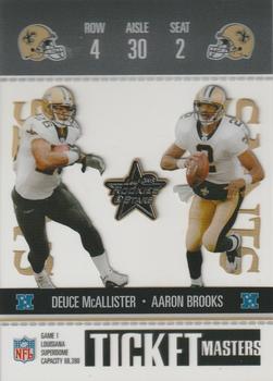 2003 Leaf Rookies & Stars - Ticket Masters #TM-17 Deuce McAllister / Aaron Brooks Front