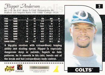 1996 Score #2 Flipper Anderson Back