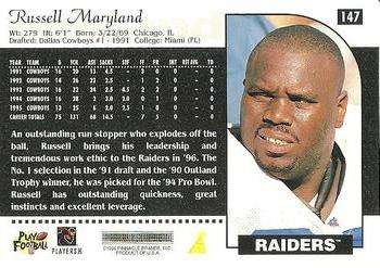 1996 Score #147 Russell Maryland Back