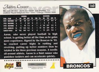1996 Score #160 Aaron Craver Back