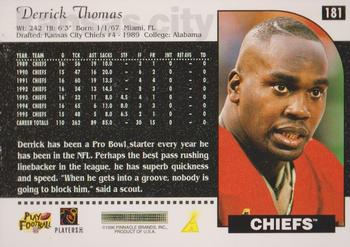 1996 Score #181 Derrick Thomas Back