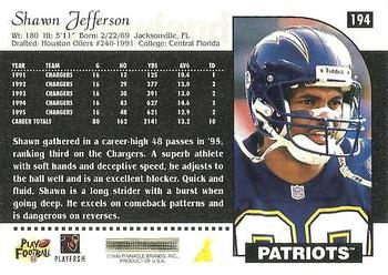 1996 Score #194 Shawn Jefferson Back