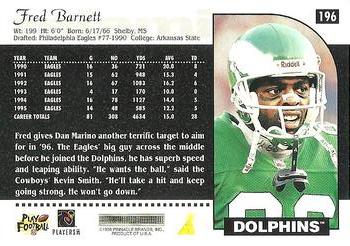 1996 Score #196 Fred Barnett Back