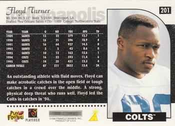 1996 Score #201 Floyd Turner Back