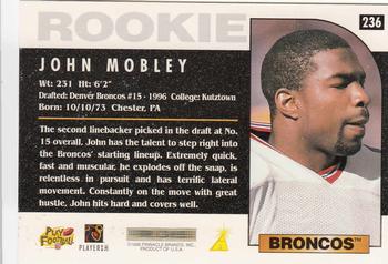 1996 Score #236 John Mobley Back