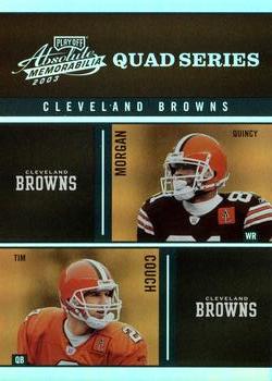 2003 Playoff Absolute Memorabilia - Quad Series #QS-2 Tim Couch / William Green / Andre Davis / Quincy Morgan Front