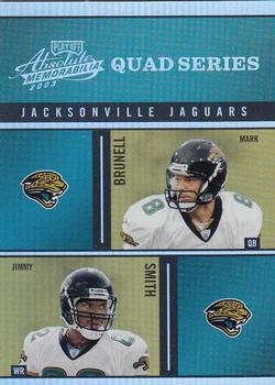 2003 Playoff Absolute Memorabilia - Quad Series #QS-6 Mark Brunell / David Garrard / Fred Taylor / Jimmy Smith Front