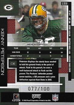 2003 Playoff Absolute Memorabilia - Spectrum #133 Kenny Peterson Back