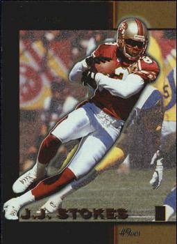 1996 Score Board NFL Lasers #3 J.J. Stokes Front