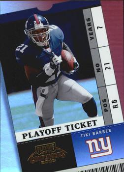 2003 Playoff Contenders - Playoff Ticket #5 Tiki Barber Front