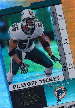 2003 Playoff Contenders - Playoff Ticket #21 Junior Seau Front