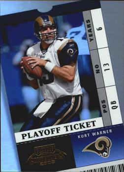 2003 Playoff Contenders - Playoff Ticket #34 Kurt Warner Front