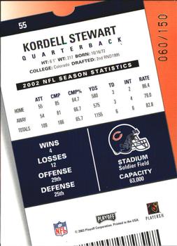 2003 Playoff Contenders - Playoff Ticket #55 Kordell Stewart Back