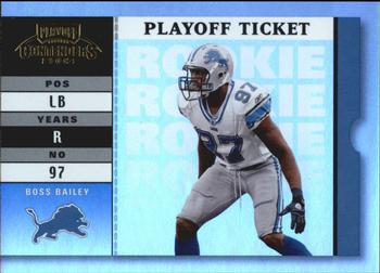 2003 Playoff Contenders - Playoff Ticket #124 Boss Bailey Front