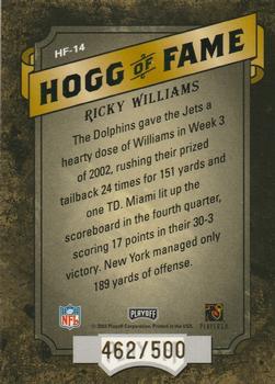 2003 Playoff Hogg Heaven - Hogg of Fame #HF-14 Ricky Williams Back
