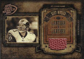 2003 Playoff Hogg Heaven - Leather in Leather #LL-5 Kurt Warner Front