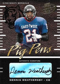 2003 Playoff Hogg Heaven - Pig Pens Autographs #PP-39 Dennis Weathersby Front
