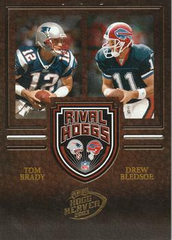 2003 Playoff Hogg Heaven - Rival Hoggs #RH-3 Drew Bledsoe / Tom Brady Front