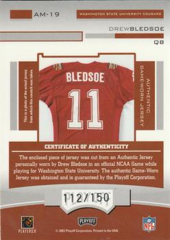 2003 Playoff Honors - Alma Mater Materials #AM-19 Drew Bledsoe Back