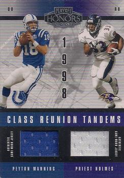 2003 Playoff Honors - Class Reunion Tandems #CRT-12 Peyton Manning / Priest Holmes Front