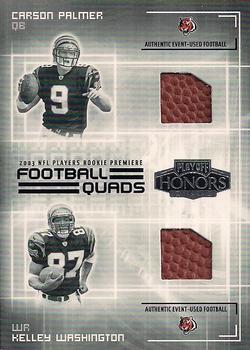 2003 Playoff Honors - Football Quads #JQ-1 Carson Palmer / Kelley Washington / Byron Leftwich / Dallas Clark Front
