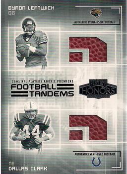 2003 Playoff Honors - Football Tandems #JT-2 Byron Leftwich / Dallas Clark Front