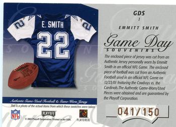 2003 Playoff Honors - Game Day Souvenirs Bronze #GDS1 Emmitt Smith Back